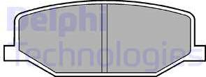 Delphi LP527 - Тормозные колодки, дисковые, комплект autosila-amz.com