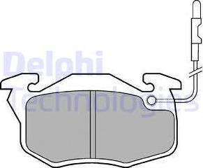 Delphi LP696 - Тормозные колодки, дисковые, комплект autosila-amz.com