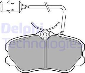 Delphi LP693 - Тормозные колодки, дисковые, комплект autosila-amz.com