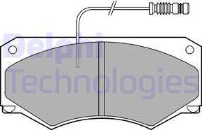 Delphi LP697 - Тормозные колодки, дисковые, комплект autosila-amz.com