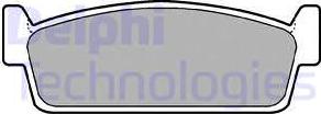 Delphi LP646 - Тормозные колодки, дисковые, комплект autosila-amz.com