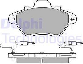 Delphi LP654 - Тормозные колодки, дисковые, комплект autosila-amz.com