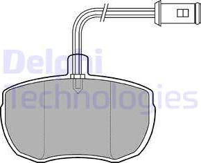 Delphi LP651 - Тормозные колодки, дисковые, комплект autosila-amz.com