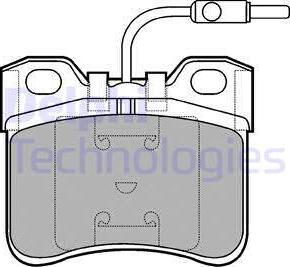 Delphi LP652 - Тормозные колодки, дисковые, комплект autosila-amz.com