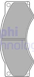 Delphi LP660 - Тормозные колодки, дисковые, комплект autosila-amz.com