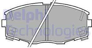 Delphi LP614 - Тормозные колодки, дисковые, комплект autosila-amz.com