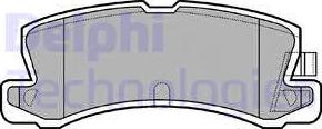 Delphi LP611 - Тормозные колодки, дисковые, комплект autosila-amz.com