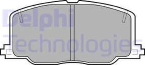 Delphi LP613 - Тормозные колодки, дисковые, комплект autosila-amz.com
