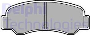 Delphi LP612 - Тормозные колодки, дисковые, комплект autosila-amz.com