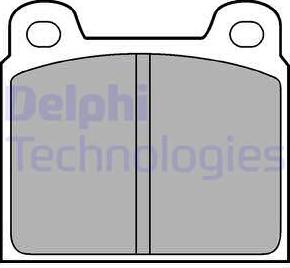 Delphi LP61 - Тормозные колодки, дисковые, комплект autosila-amz.com