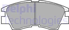 Delphi LP633 - Тормозные колодки, дисковые, комплект autosila-amz.com