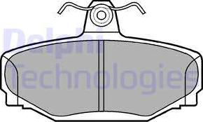 Delphi LP637 - Тормозные колодки, дисковые, комплект autosila-amz.com