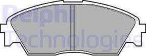 Delphi LP628 - Тормозные колодки, дисковые, комплект autosila-amz.com