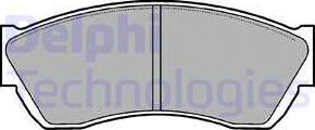 Delphi LP676 - Тормозные колодки, дисковые, комплект autosila-amz.com