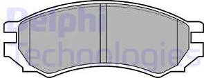 Delphi LP670 - Тормозные колодки, дисковые, комплект autosila-amz.com