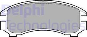 Delphi LP671 - Тормозные колодки, дисковые, комплект autosila-amz.com