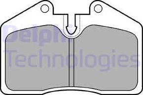 Delphi LP672 - Тормозные колодки, дисковые, комплект autosila-amz.com