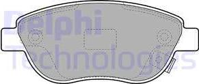 Delphi LP1990 - Тормозные колодки, дисковые, комплект autosila-amz.com