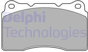 Delphi LP1944 - Тормозные колодки, дисковые, комплект autosila-amz.com