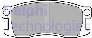 Delphi LP195 - Тормозные колодки, дисковые, комплект autosila-amz.com