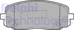 Delphi LP1933 - Тормозные колодки, дисковые, комплект autosila-amz.com