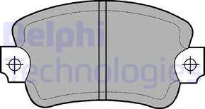 Delphi LP197 - Тормозные колодки, дисковые, комплект autosila-amz.com