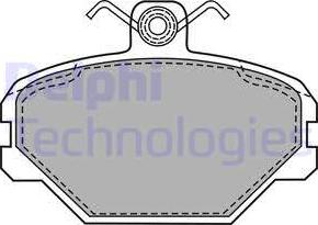 Delphi LP1444 - Тормозные колодки, дисковые, комплект autosila-amz.com