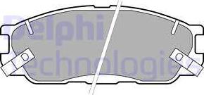 Delphi LP1459 - Тормозные колодки, дисковые, комплект autosila-amz.com