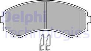 Delphi LP1462 - LP1462 колодки дисковые п.\ Mazda MPV 2.6/3.0/2.5TD 92-99, Mitsubishi Pajero 3.5GDi 00> autosila-amz.com