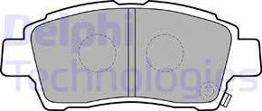 Delphi LP1414 - Тормозные колодки, дисковые, комплект autosila-amz.com