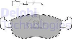 Delphi LP1416 - Тормозные колодки, дисковые, комплект autosila-amz.com