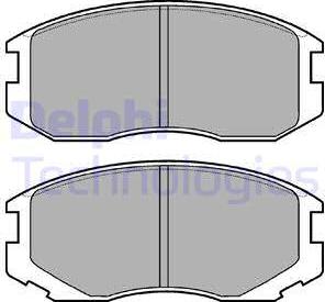 Delphi LP1594 - Тормозные колодки, дисковые, комплект autosila-amz.com