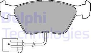 Delphi LP1598 - Тормозные колодки, дисковые, комплект autosila-amz.com