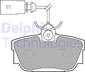 Delphi LP1541 - Тормозные колодки, дисковые, комплект autosila-amz.com