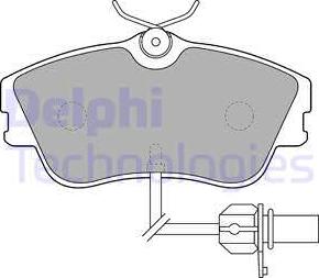 Delphi LP1542 - LP1542 колодки дисковые п.\ VWT4 2.5/2.4D &Syncro 98-04 диск 15 autosila-amz.com