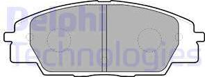 Delphi LP1559 - Тормозные колодки, дисковые, комплект autosila-amz.com