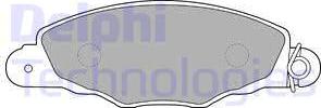 Delphi LP1554 - Тормозные колодки, дисковые, комплект autosila-amz.com