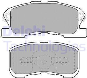 Delphi LP1551 - Тормозные колодки, дисковые, комплект autosila-amz.com