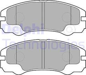 Delphi LP1552 - Тормозные колодки, дисковые, комплект autosila-amz.com