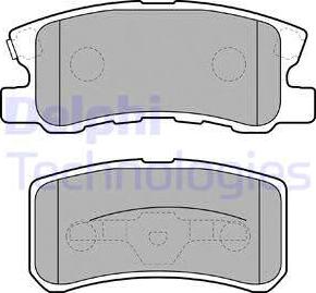 Delphi LP1691 - Тормозные колодки, дисковые, комплект autosila-amz.com