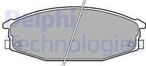 Delphi LP1698 - Тормозные колодки, дисковые, комплект autosila-amz.com