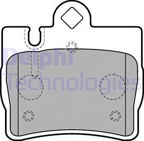 Delphi LP1697 - Тормозные колодки, дисковые, комплект autosila-amz.com