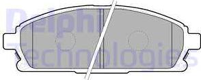 Delphi LP1659 - Тормозные колодки, дисковые, комплект autosila-amz.com