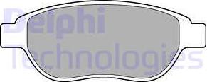 Delphi LP1653 - Тормозные колодки, дисковые, комплект autosila-amz.com