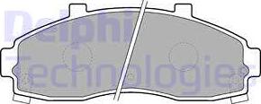 Delphi LP1664 - Тормозные колодки, дисковые, комплект autosila-amz.com