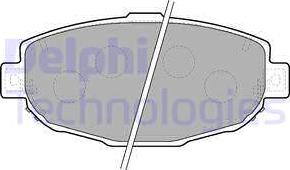 Delphi LP1661 - Тормозные колодки, дисковые, комплект autosila-amz.com