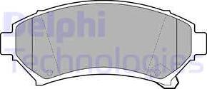 Delphi LP1609 - Тормозные колодки, дисковые, комплект autosila-amz.com