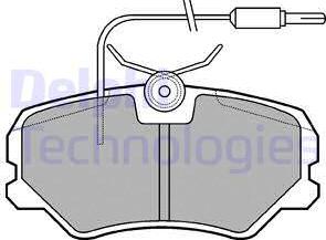 Delphi LP1606 - Тормозные колодки, дисковые, комплект autosila-amz.com