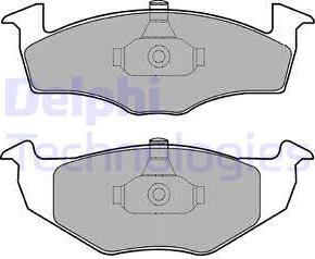 Delphi LP1601 - Тормозные колодки, дисковые, комплект autosila-amz.com