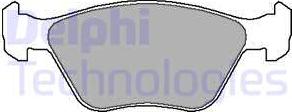 Delphi LP1602 - Тормозные колодки, дисковые, комплект autosila-amz.com